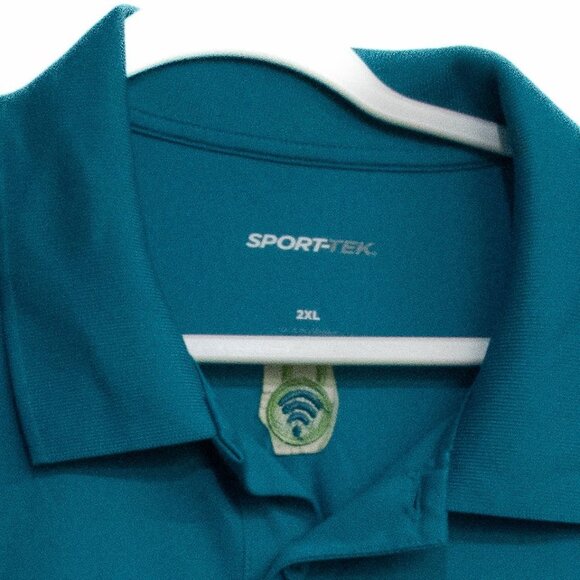 Sport-Tek Chorus SmartSecure Teal Polo Shirt 2XL - Picture 2 of 8
